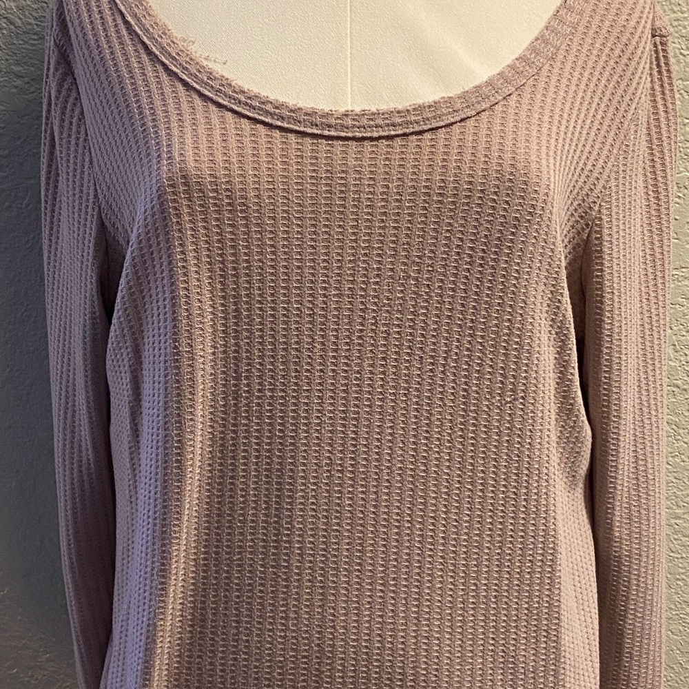Maurice’s light purple Waffle Knit Long Sleeve Top